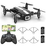 Wipkviey Mini drone avec camera - 1080P HD FPV drones pour enfants débutants, Avec une touche décollage/atterrissage, Flip 3D, Capteur de gravité, Contrôle gestuel, Commande vocale, 2 Batteries - T25