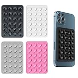 iLamvie Pack de 4 ventouses en Silicone pour Tous Les modèles de téléphones, Support de téléphone antidérapant pour Selfies et vidéos, Mains Libres, Durable et Facile à Utiliser(Noir,Blanc,Gris,Rose)