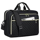 NEWHEY Sacoche pour Ordinateur Portable Femme 17.3 Pouces Grand Sac Pc Portable Housse Ordinateur Imperméable Mallette Sacoche Bandoulière Sacoche Porte Document pour Travail Affaires Université