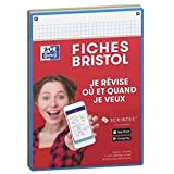 OXFORD Revision 2.0 Lot de 50 Fiches bristol format A5 (14, 8 x 21cm) petits carreaux Recto/Verso - Cadre Couleurs Assorties