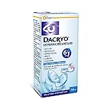 DACRYO- Solution d'entretien des lentilles 6 en 1 - Nettoie, désinfecte, déproténise, rince, lubrifie, conserve - Lentilles de contact - Acide Hyaluronique - Etui inclus - Flacon-Format voyage 50 ml