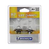 MICHELIN 2 Ampoules H7 LIFE+100% 55W, Lampes automobiles pour feux de route, de croisement et antibrouillard, Longue durée de vie, Argent