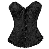 flintronic Femme Sexy Corset Dentelle, Corset Broderie, Sexy Bustier Femme Gothique, Mariage Bustier Classique, Ventre Plat Corset Top Grande Taille