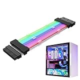 Câble d'extension d'alimentation RVB adressable, câble RVB ATX 24 Broches avec Bandes LED néon diffusées personnalisées, Composants internes PC pour Carte mère