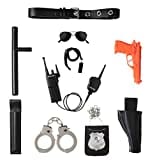 Dress Up America Ultimate All-In-One Police Accessoire Ensemble de jeu de rôle pour enfants - Équipement de police pour enfants Comprend un pistolet, des menottes et un badge de police pour les enfant