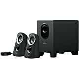 Logitech Z313 Système de Haut-Parleurs 2.1 avec Subwoofer, Son Riche, 50W en Puissance, Basses Puissantes, Entrée Audio 3,5 mm, Prise EU/France, PC/PS4/Xbox/TV/Smartphone/Tablette/Lecteur Noir