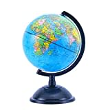 Exerz 20cm Globe Terrestre - Carte en Français- Garte politique/Décoration éducative/géographique - pour l'école, la maison et Le bureau - diamètre 20cm