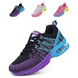 Hitmars Basket Femme Chaussures de Sport Running Sneaker Air Respirant Chaussures de Course Légères Chaussures de Running Fitness Gym Jogging Outdoor Noir EU 38