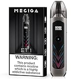 MECIGA ET1 Cigarette électronique Kit Complet 1000 mAh Batterie Vape Pod System Vapoteuse Electronique avec 2ml Pod 0.8ohm E Cigarette Sans E Liquide Sans Nicotine