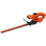 BLACK+DECKER Taille-Haies Filaire 420 W, Taille-Haies Electrique 45 cm avec 2 Poignées et Garde, Lame Asymétrique, Ecartement 16 mm, Robuste et Léger, BEHT201-QS Noir