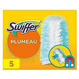 Swiffer Duster Plumeau Attrape & Retient 5 Recharges Dépoussiérantes, Attrape Et Retient 3 Fois Plus De Cheveux Et Poussière Qu’Un Plumeau Ordinaire