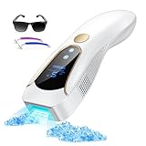 3 en 1 Épilateur Lumière Pulsée IPL avec Fonction de Refroidissement, HR/RA/SC, 9 Niveaux d'Energie, 999990 Lumières Pulsées, Epilateur Laser pour Femme Homme Visage Corps Bikini Aisselles PC