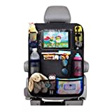 BillyBath Organisateur Voiture Enfant, 1PCS Rangement Auto Accessoire Interieur, Support pour Tablette Transparent 10 poches, Noir