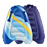 Bodyboard gonflable pour enfant avec poignées, pliable, 75 x 65 x 15 cm, planche de surf, pour le surf sur la plage, la piscine, la natation, l'été, les sports nautiques