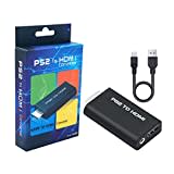 Mcbazel PS2 vers HDMI Adaptateur Audio Vidéo PS2 HDMI Convertisseur Accessoires avec Sortie Audio 3.5mm pour Téléviseur HDMI