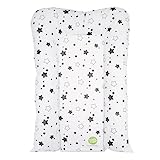 babyCalin Matelas à Langer Flocons Etoiles Grises 50 x 70 cm