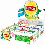 Lipton, Séléction Détente, Coffret Thé et Infusions, 12 Goûts Différents, Thé Vert, Thé Noir et Infusions, Infusion à Froid ou Chaud, 1 Boite de 180 Sachets