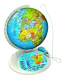 Clementoni - Exploraglobe - Globe Intéractif - Jeu Educatif - 500 Questions - 3 Niveaux de Difficulté - 13 Modes d'Exploration - Stylo Lecture Optique - Pour Enfants à Partir de 7 Ans