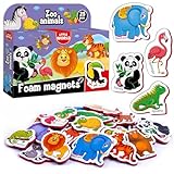 Little World 25 Magnet frigo Enfant - Aimant Enfant educatif - Magnet frigo Bebe - Magnets aimantés Enfants - Magnet Enfant - Animaux magnetique