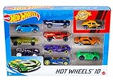 Hot Wheels Coffret De 10 Voitures, Véhicules Jouets À L'Échelle 1:64 avec Détails Et Décors Réalistes, Voitures De Collection, Jouet pour Enfant de 4 Ans et Plus, Modèle aléatoire, 54886