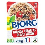 BJORG - Plat Cuisiné Quinoa Tomates Olives - Plat Préparé Bio - Doypack Micro-ondable 250 g