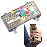 Jackallo Système dapprentissage de la Guitare, système dapprentissage Classique de la Guitare Chord Buddy, Aide à lenseignement avec accordeur chromatique True Tune