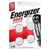 Energizer Pile CR2025, Piles Plates Lithium, Lot de 4