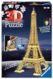 Ravensburger - Puzzle 3D Building - Tour Eiffel illuminée - A partir de 10 ans - 226 pièces numérotées à assembler sans colle - Accessoires de finition inclus - 12579