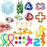 Nestling 30Pièce Fidget Toy Pack, Stress Relief Fdiget Toys Set pour la Concentration et Le Calme, Soulagement du Stress Et Jouets Sensoriels Anti-Anxiété pour Enfants Et Adultes