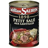 Petit Salé William Saurin - Plat cuisiné à base de viande porc et de légumes en conserve - 420g - Le Lot De 4