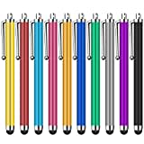 Niaguoji Lot de 10 stylets universels capacitifs pour écran tactile, tablettes, iPad Mini, iPad Pro, iPad Air, smartphones, Samsung Galaxy – Plusieurs couleurs