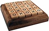 Guru-Shop Jeu de Société, jeu de Société en Bois - Tic-Tac-Toe, Marron, 3x13x13 cm, Jeux de Société Jeux D`adresse