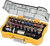 DEWALT Coffret de 32 Embouts de Vissage de 25mm Robustes et Précis - Assortiment de 32 Embouts de Vissage avec Porte-Embout à Changement Rapide - Compatible TSTAK DT7969-QZ