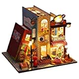 DIY Book Nook Kit 3D Puzzles en Bois Booknook Bookshelf Insert Decor Alley, Serre-Livres Modèle Kit de Construction, Tiny House Kit pour Noël Saint Valentin Build-Creativity