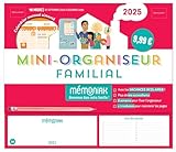 Mini-organiseur familial Mémoniak, calendrier familial mensuel (sept. 2024- déc. 2025)