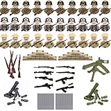 REGAPOG Lot de 30 Figurines Militaires,d'action de Soldat de la Seconde Guerre Mondiale Kit d'accessoires pour Armes - Cadeau d'anniversaire pour Enfants