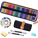 Crayons De Couleur Professionnel, 50 pièces, Crayons de Dessin Crayons Croquis Art Set, materiel de dessin et personnalisé Grande trousse, Ideal pour Enfants, Adultes et Artistes