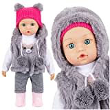 Kinderplay Poupée Bébé Poupee Qui Parle Mama Papa Modele KP4840 Taille 35 cm, Jouet Bebe Poupon Fille Bebe Taille 14’’