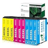 Greenjob 603XL Multipack Cartouche d'encre pour Epson 603 XL pour Epson Expression Home XP-2100 XP-2105 XP-2150 XP-2155 XP-3100 XP-3150 XP-3155 XP-4100 XP-4150 WF-2810 (3 Cyan, 3 Magenta, 3 Jaune)