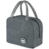 Sac Isotherme Repas Bureau 6L, Petit Panier Repas,Mini Sac à Lunch Isolé en Étanche pour Étudiant Bureau Pique-nique (Gris)