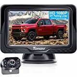 Tomoia Caméra de recul HD 1080P 4.3 '' écran Tableau de Bord Moniteur Kit système de stationnement pour Voiture Camping Camion Caravane étanche Vision Nocturne T1