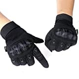 Unigear Gants Moto Homologué CE, Gants Scooter Unisexe Mi Saison Ecran Tactile Respirable pour Auto Moto, Vélo, Motocross, Camping, Randonné ou Protection des Autres Activités en Plein,Noir,L