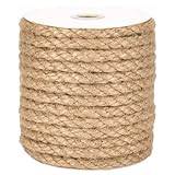 Corde de Jute Naturelle Tosadée 10mm Longueur 15m, Ficelle Cordage pour Bricolage, Jardinage, décoration, artisannat