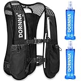 DORNNA® - Sac Trail + 2 PCS Gourde Souple 500 ML sans BPA, Sac Hydratation Running Homme e Femme, Gilet Hydratation Taille Unique.