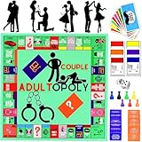 Adult Opoly Jeux de Couple, Adultopoly Board Game, Jeux de Société Adulte, Naughty Couple Board Game, Interactions Card Game Date Night Game, Jeux de Chambre à Coucher pour Couples