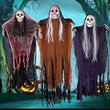 3pcs Squelette Halloween Decoration Suspendre: DéCorations d'halloween Squelettes Suspendus Accessoires De FêTe pour IntéRieur, ExtéRieur, Jardin, HantéE Maison,DéCoration De Porte d'halloween