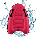 Feliciay Bodyboard gonflable - Planche de natation portable légère avec poignées - Aide à la natation pour la piscine - Tapis d'apprentissage, planche de surf gonflable pour enfants et adultes (rouge)