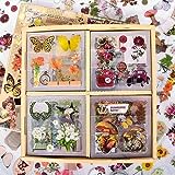 Ptyism 510 Pièces/100 Feuille Autocollant Scrapbooking，Stickers Scrapbooking丨Scrapbooking Autocollant Autocollants pour Scrapbooking Pour DIY Bullet Journal Scrapbooking etc